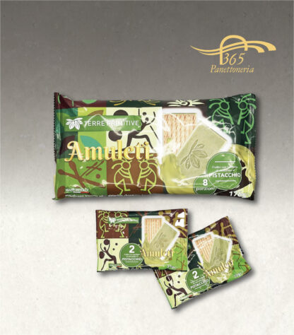 Frollini ricoperti con Cioccolato Pistacchio - 1 conf. 8 mini pack